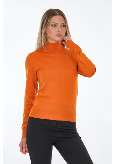 Perspective Balıkçı Yaka Turuncu Kadın Kazak 24080710 001