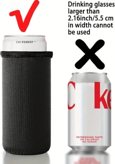 Trendooze Gaojunshop01 Mavi 12oz Soğutucu, Yıkanabilir, Kaymaz, Termal Tutucu Gök Mavisi