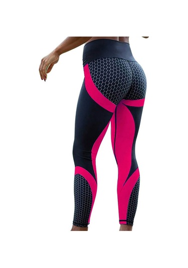 Springsun Günlük Spor Antrenmanı İçin Yüksek Bel Vücut Şekillendirme Denim Yoga Pantolon - Halka Desenli Hızlı Kuruyan Mavi M Beden Diğer