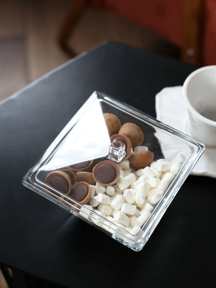 Pıta Şekerlik Cam Kapaklı Vazo Dekoratif Şekerleme Kampanyası 313870846 Şeffaf Kristal