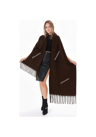 Ritagarcia Premium Soft Buklet Atkı Kahverengi