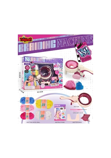 Oyuncak Bere Atkı Örme Makinesi Full Set Çocuklar İçin Yaratıcı Örgü Tasarım Seti