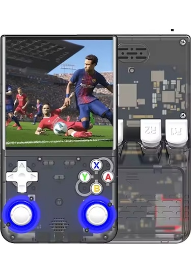 R36 Ultra El Oyun Konsolu 4'' Ips Ekran 64 Gb Linux Sistem 21.000 Oyun - Siyah
