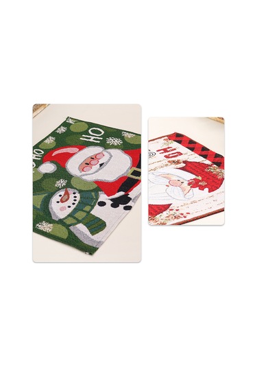 Neevoyu Noel Güneşi Desenli Isıya Dayanıklı Örgü Kumaş Yemek Masası Altlığı 43x33 Cm - Aile, Parti, Bar Kullanıma Uygun