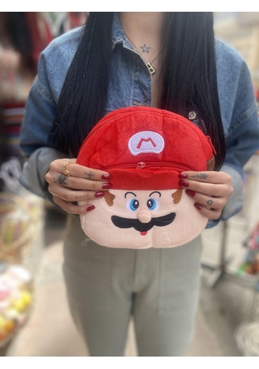 Super Mario Peluş Sırt Çantası 22 Cm-2035 Altın