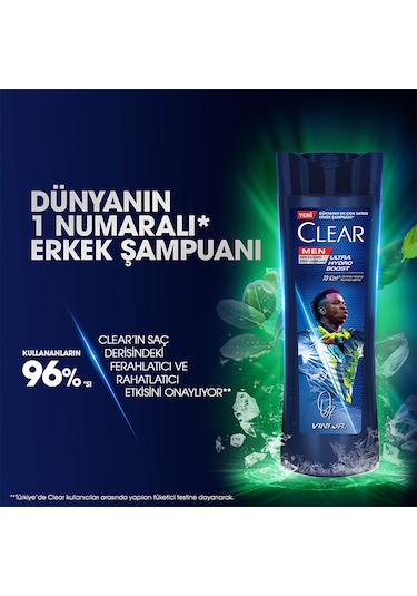 Clear Men Kepeğe Karşı Etkili Şampuan Vinicius Júnior 350 Ml Beyaz