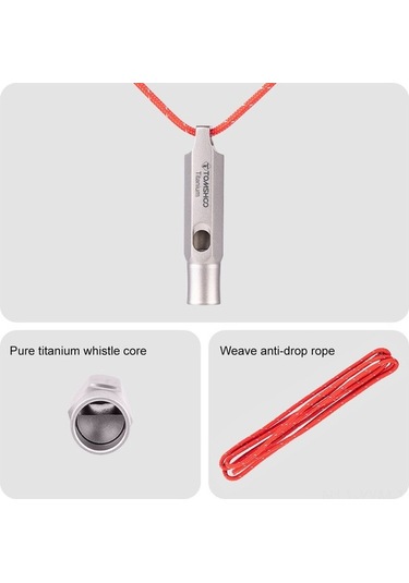 Dancemonkey Titanyum Kamp Düdüğü - Acil Durum & Outdoor Kullanım İçin Çok Renkli Çok Renkli