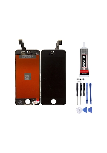 Apple Uyumlu iPhone 5c Lcd Ekran Siyah + Montaj Kiti
