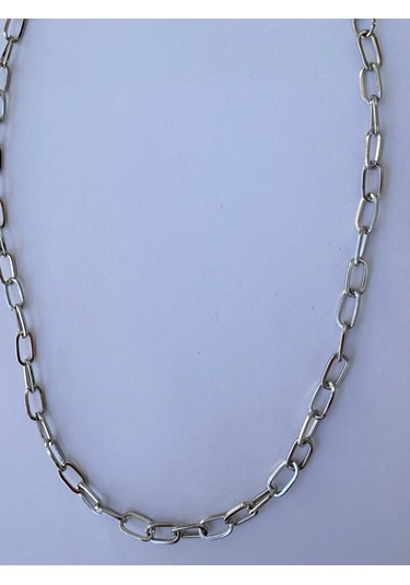 Gümüş Rengi Hip Hop Zincir Kolye Unisex Zincir Kolye Pytkznck0y26