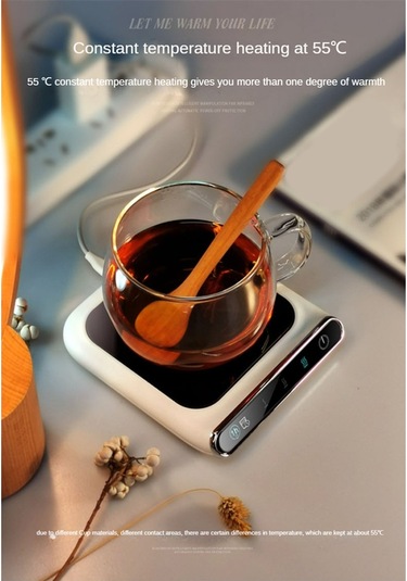 Taşınabilir Isıtmalı Bardak Altlığı Kahve Kupa Isıtıcıları Usb Isıtıcı Siyah