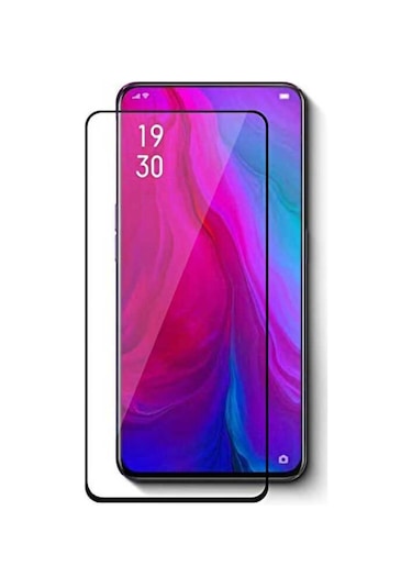 Oppo Reno 2Z Davin 5D Cam Ekran Koruyucu Siyah