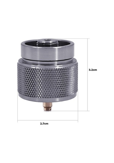 Novahub Kamp Ocağı Adaptörü - 1lb Propan Tankı İçin En417 Lindal Vana Çıkışı, Sızıntısız Ve Güvenli Gümüş Gümüş