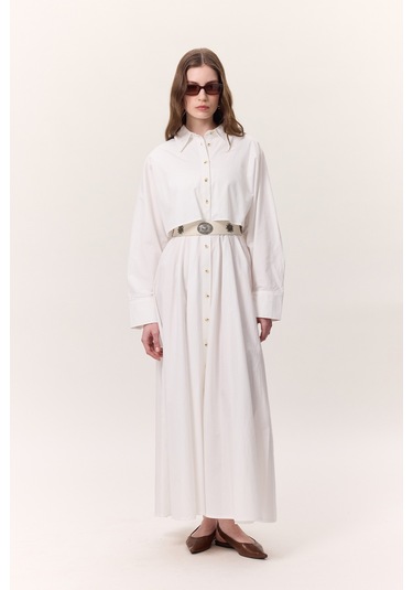 Desen Tokalı Korse Kemer Ekru Ss25kmr00006-02 Ekru