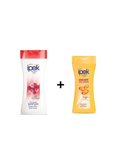 İpek Gül Uv Filtresi 2'si 1 Arada Şampuan 450 Ml +ipek Saç Kremi