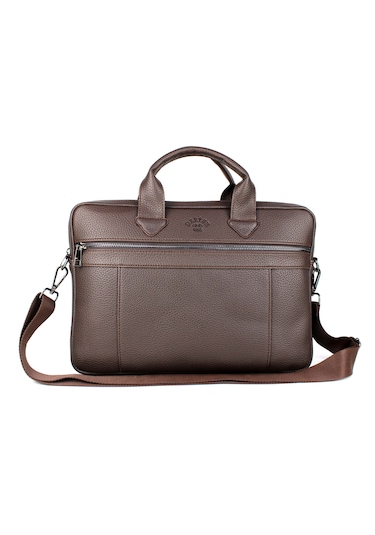 Unisex Kahverengi Çok Bölmeli 14 İnç Evrak Ve Laptop Çantası