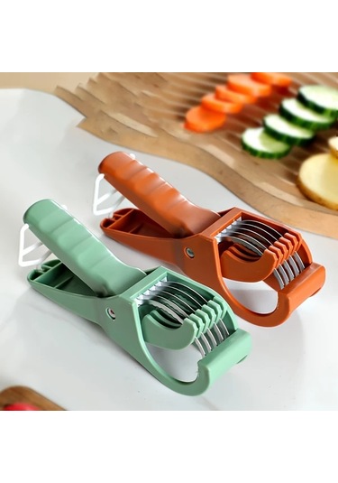 Oldfriend 1 Adet Mutfak Sebze Meyve Dilimleyici Çok Amaçlı Paslanmaz Yeşil Yeşil