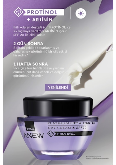 Avon Anew Platinum Lift & Tighten Gündüz Kremi SPF20 2 x 50 ML