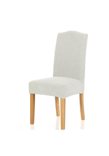 Fildişi Jakarlı Sandalye Kılıfı Spandex Streç Slipcovers Sandalye Sandalye Mutfak Yemek Odası Mutfak Düğün Ziyafet Için Kapakları