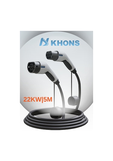 Khons Tip-2 Elektrikli Araç Şarj Kablosu 5 M