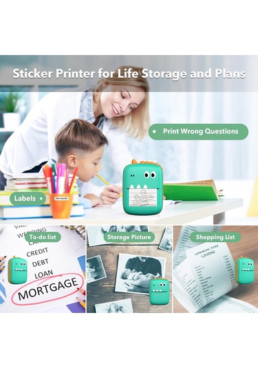 Mini Termal Yazıcı Çok Fonksiyonlu Taşınabilir Çıkartma