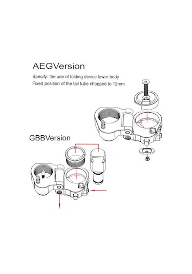 Yifomall Ar-15/ar-10 Uyumlu Katlanır Dipçik Adaptörü, Paslanmaz Alüminyum Montaj Seti