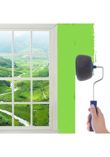 Reedark 6'li Profesyonel Boya Seti - Köşe Ve Düz Yüzeyler İçin Çok Amaçlı Rulo Fırça Takımı Mavi+gri