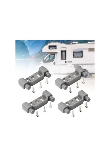 Trendooze 4 Parça Karavan Kapı Mandalı Tasarruflu Montaj 5,3 Cm X 2,5 Cm