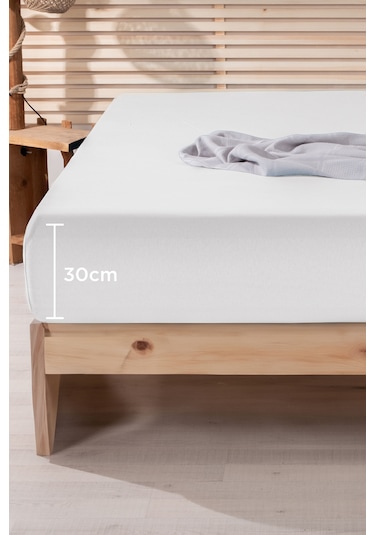 Nordqueen %100 Pamuk Tek Kişilik 100 200 Lastikli Çarşaf V1 Beyaz