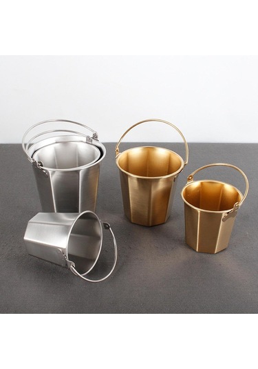 Homyl Şampanya Restoran Barı Için Buz Kovası Hafif İçecek Altın 1.1l