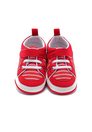Özel Kumaş Esnek Ve Kaydırmaz İlk Adım Ayakkabısı Kırmızı F-530 Kırmızı