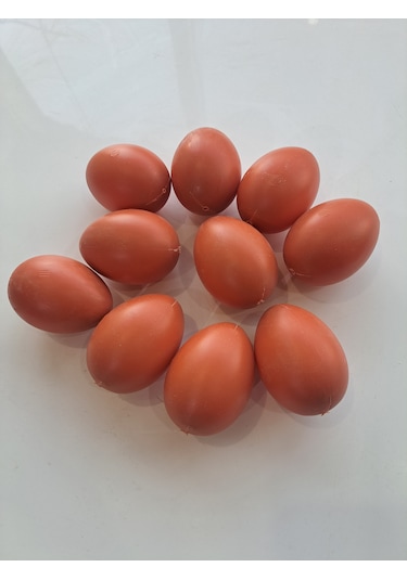 Plastik Sahte Tavuk Yumurta Kahverengi 10 Adet