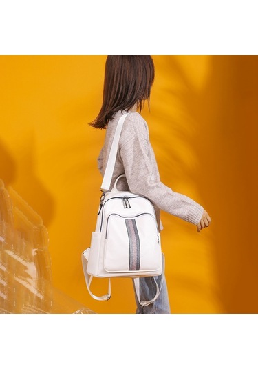 Lebıhmurah Wbp1538 Basit Şerit Sırt Çantası Su Geçirmez Çanta Kolej Tarzı Gençlik Öğrenci O Seyahat Sırt Kadın Sırt Çanta 47797239 Çok Renkli