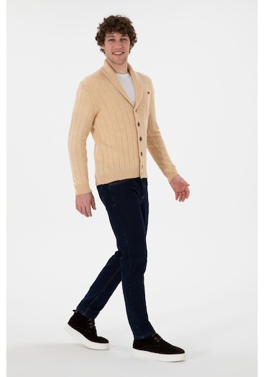 U.s. Polo Assn. Erkek Kum Hırka Triko 50297061-vr085 Kum