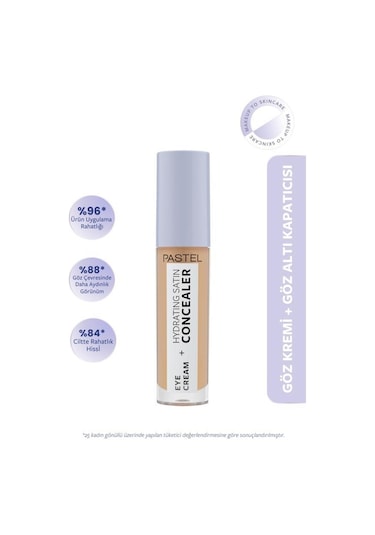 Pastel Eye Cream + Hydrating Satın Concealer 66 Deep Medium