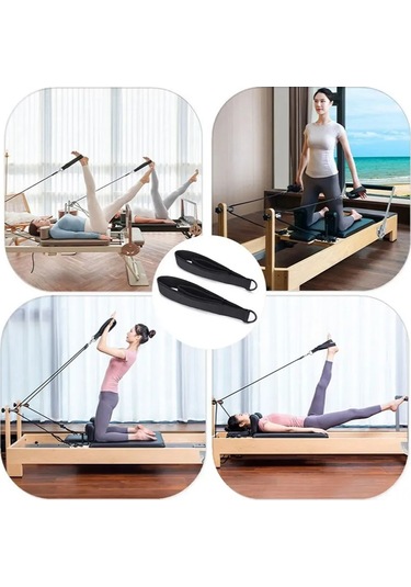 Geeksen Çift Halkalı Yoga Ve Pilates Bandı Seti - 2 Parça Siyah Çok Renkli