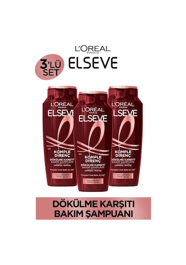 L'Oréal Paris Elseve Komple Direnç Dökülme Karşıtı Bakım Şampuanı 3 x 300 ML