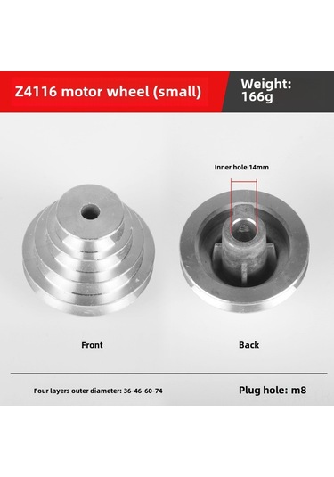 Geeksen Alüminyum Kayış Çarkı, Z4113-z4116 Tezgah Matkapı İçin Metal Vites Tekerlegi, 14 Delikli Motor Tekerlegi, Dayanıklı Endüstriyel Parça