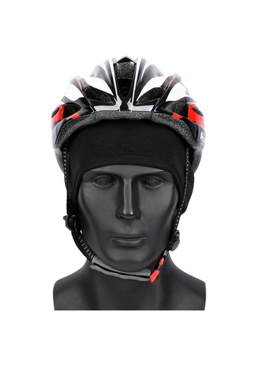 Trendooze Bisiklet Sıcak Şapka Açık Spor Rüzgar Geçirmez Kask Siyah, Termal Yalıtım Teknolojisi Siyah