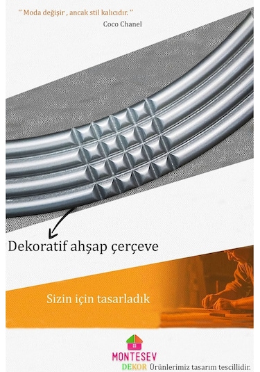 Safir Gümüş Dekoratif Ayna Yuvarlak Işlemeli Duvar Aynası 43 Cm Gümüş