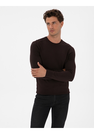 Pierre Cardin Erkek Koyu Kahverengi Kazak /triko 50315763-vr084 Koyu Kahverengi