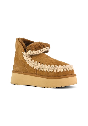 Bot Kar Kadın Mu.fw681000a Cog Mou Mini Eskimo Platform Boot Cognac Beyaz