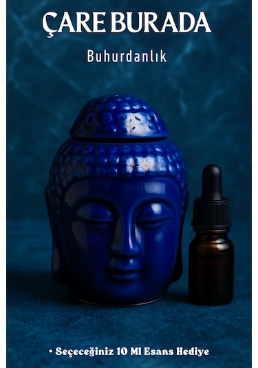 Parlak Lacivert Buda Buhurdanlık Seçeneğiniz 10 Ml Esans Hediye