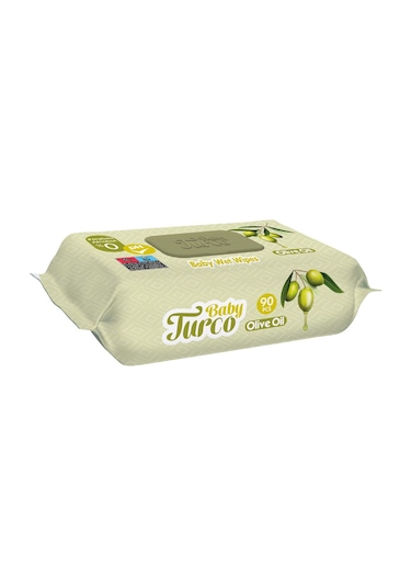 Baby Turco Zeytinyağlı Islak Havlu Mendil Plastik Kapak 90'Lı