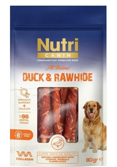 Nutri Canin Duck & Rawhide Ördek Etli Köpek Ödülü 80 G