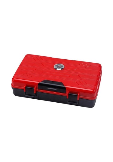 Lubinski Seyahat Tipi Puro Kutusu Humidor Kırmızı 10cigar
