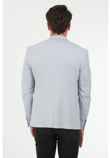 Sposo 5127 Dar Kalıp Yarım Astarlı Gri Erkek Blazer Ceket Gri