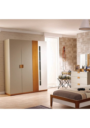 Meltem Kids Natura Genç Odası Dört Kapılı Dolap