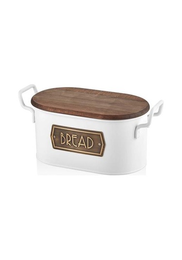 The Mia Beyaz Ekmek Saklama Kabı