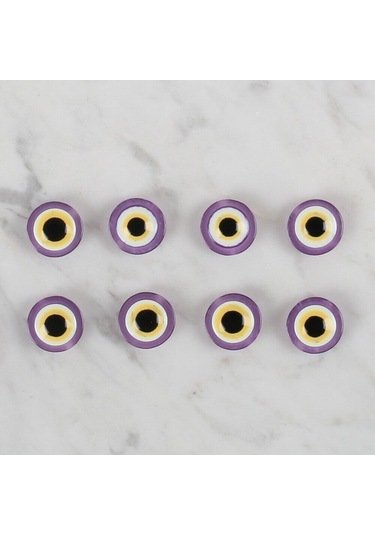 Loren Crafts Mor 8 Li Nazar Boncuğu Düğme - 169