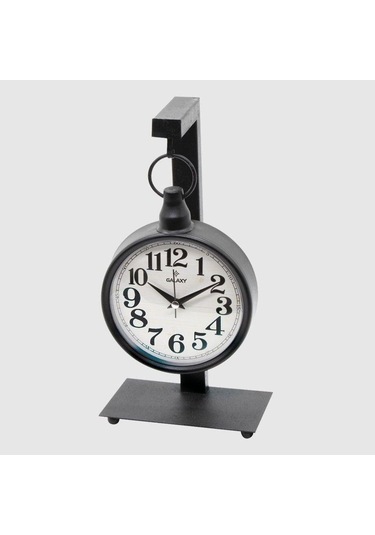 Galaxy Table Serisi Dekoratif Ayaklı Masa Saati Siyah 18 37 Cm Siyah
